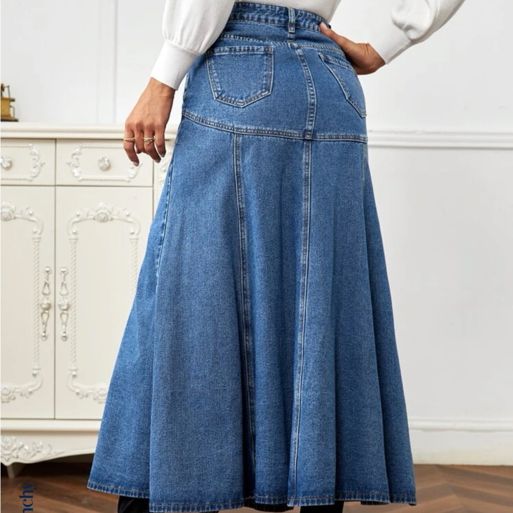 Jean maxi skirt